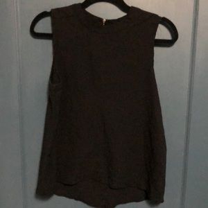 Black sleeveless blouse